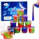 Galaxy Slime Kit 12 Pack, Mini Slime Christmas Party Favor for Kids Goodie Bag Stuffers, Smooth, Soft and Non Sticky, Stress & Anxiety Relief Colorful Slime Pack Toy for Girls Boys