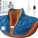 2.5 Lbs Weighted Heating Pad for Neck and Shoulders, Electric Heating Pad, 5 Heat Settings, 4 AutoOff Timers, Ideal Gift for Mom, Dad, Soft Flannel MachineWashable