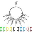 Large Key Ring - 21pcs Janitor Big Multi Key Chain Organizer Extra Metal Hoop Holder with Labels Tags for Landlord for Office, Schools, Warehouse, Hotel, Apartments, 3.5 inch