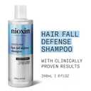 Nioxin Hair Fall Defense Shampoo | Activates Hair Follicles for Visibly Less Hair Loss| With Lauric Acid, Caffeine, Niacinamide and Sandalore, 240 mL 