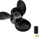 48-77346A45 13 X 19 Pitch 3 Blade 15 Spline Tooth Outboard Boat Propeller Replacement for Mercury 40-140 HP Aluminum Prop with Hub Kit