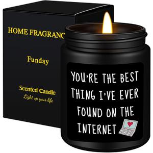 Homsolver Valentines Unique Day Gifts for Him, Boyfriend, Husband, Men, Funny Anniversary Birthday Christmas Valentines Romantic Gifts for Him, Boyfriend, Black Cedar Juniper Sandalwood Candle