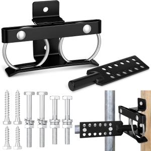 Universal Two-Way Electric Fence Gate Latch with Universal Mounting and Strike Bar Reinforced Steel Powder Coated Finish Black Durable Hardware for Farm Ranch Fence Gates