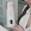 Nomad Portable Bottle Warmer  Wireless Baby Milk Warmer with 10500mAh Battery  Includes 2 Spoons & 2 Breastmilk Containers  Travel Baby Essential for Moms on The Go