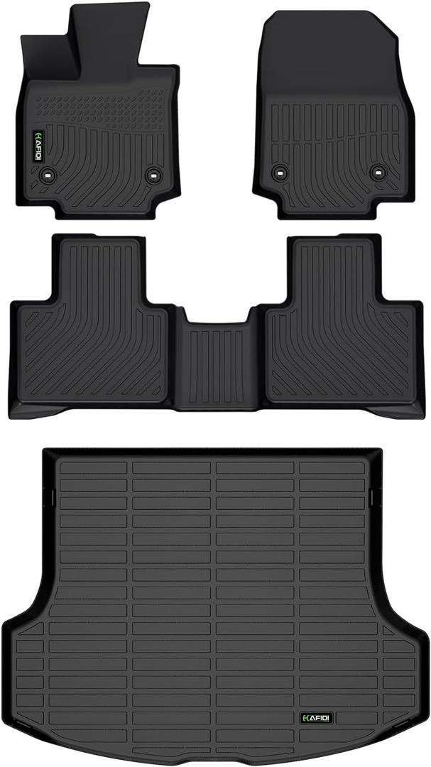 All Weather Car Floor Mats & Cargo Liner for 2023 2024 2025 2026 RX /RX350 /RX350h /RX500h (NOT for RX450h+ PHEV) Custom Fit Full Set Accessories - Black