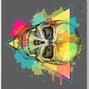 2 x Skull Beach Towel Oversized Gothic Punk Style Quick Dry Sand Free Microfiber Towel for Outdoor Travel Pool
