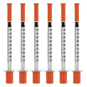 U-100 Disposable Syringes with Needle  1ml/cc, 30G 5/16" (8mm), Individually Wrapped,30Pack| Lab Supplies