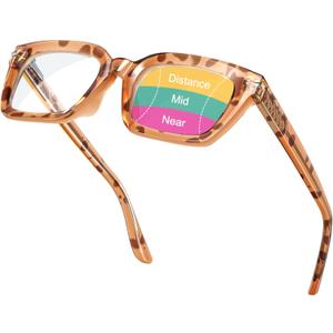 VISOONE Progressive Multifocal Reading Glasses Spring Hinge Blue Light Blocking for Women and Men readers YALE (Coco Tortoise)