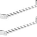 MKO Towel Bar for Bathroom, 24" Hand Towel Holder Rod with Metal, Towel Racks for Bathroom Hanger Wall Mounted for Kitchen, Brushed Nickel 2 Pack (Silver)
