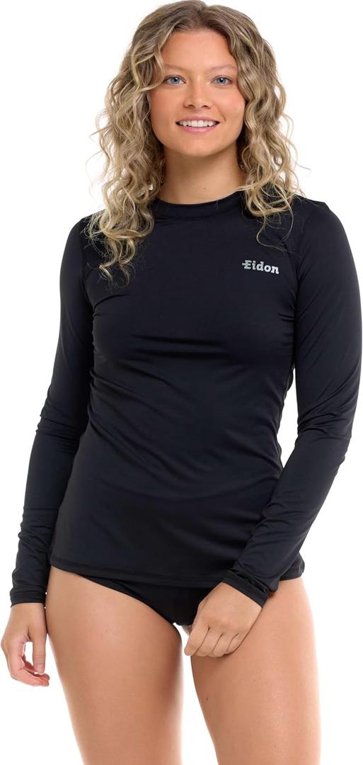 Women's Cozy Honey Long Sleeve Rashguard 50+ Uv Protection Skin Guard (Black), XS 