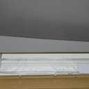LazBlinds 2 Inch Faux Wood Blinds with Crown Valance, Cordless Blinds for Windows, Room Darkening Horizontal Window Blinds, 31 1/2" W x 60" H, White with Wood Grain