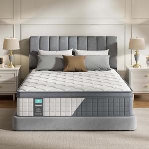 Twin Mattress 10 Inch,Hybrid Twin Bed Mattress in a Box,Medium Firm Feel