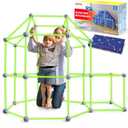 SYNCFUN Glow Fort Building Kit Indoor Outdoor for Kids, Glow in The Dark Creative Fort, DIY Castles Tunnels with Rods and Balls, STEM Construction Toys, Educational Gift for Boys and Girls Aged 3-12