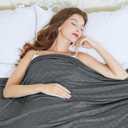 AmyHomie Cooling Summer Blanket with Double Sided Cold Effect, Breathable, Lightweight, Arc-Chill Q-Max>0.5 Cool Fiber, for Hot Sleepers Night Sweats, Dark Gray Checkered, 90"x90"Queen Size