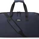 Halfday Convertible 2-in-1 Garment Duffel Weekender Bag 45L: Wrinkle-Free Travel (Hanging Suit Compartment, Shoe Pockets, Trolley Sleeve), Durable & Water-Resistant Carry-on, Marine