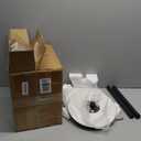 Premium Stone Round Drink Table,Heavy Duty Stone Base Top Pedestal,Cocktail Accent End Table for Living Room,Waterproof, Weighted Base Small Accent Side Table for Small Space Office,Black