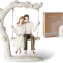 Storieme Anniversary Couple Gifts Figurine - Romantic in Love Statue Engagement Wedding Valentines Day Birthday Gift for Her Girlfriend Wife Parents