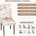 Stretch Dining Chair Covers Set of 2,Floral Print Chair Covers,Soft Removable Washable,Pet Friendly Furniture Protector,Universal Chair Slipcovers for Home, Kitchen,Ceremony Dining Room Seat (Dahlia)
