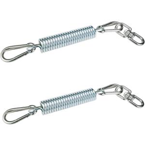 2 x Porch Swing Spring with Safety Steel Wire, 650 LB Capacity Stainless Steel Heavy Duty Hammock Chair Hanging Kit Include Spring, Carabiners,for Porch Swing, Hammock, Swing Chair. (2)