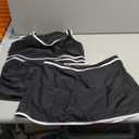 Womens Tankini Swimsuits with Skirt - Two Piece Bathing Suits with Pockets Tummy Control Swimwear 2025 (Large, Black and White)