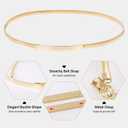 GRACE KARIN Women Skinny Metal Cinch Belt Gold Waistband Elastic Waist Belt CL633 (Gold, S)
