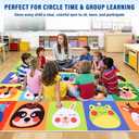 Classroom Rugs Elementary,7'6" x 12' Classroom Carpet, Multicolored