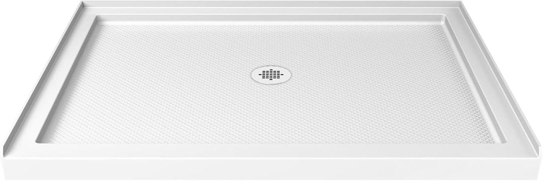 DreamLine SlimLine 42 in. D x 36 in. W x 2 3/4 in. H Center Drain Single Threshold Shower Base in White