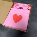 Wesnoy 48 Pieces Valentine's Day Gift Bags Bulk Reusable Classic Valentines Tote Bags with Handles Heart Love Colorful Non Woven Holiday Goodie Basket for Romantic Party Favors, 7.8 x 7.8 x 3.5 Inch