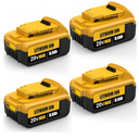 FEOTDN Replacement for Dewalt 20V Max Battery: 8.0Ah Lithium Batteries Compatible with Dewalt Battery DCB208 DCB200 DCB206 DCB204 DCB203 Cordless Power Tools (4 Packs