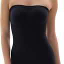 SHAPERX Strapless Shorts Bodysuit for Women Tummy Control Shapewear Seamless Sculpt Body Shaper with Removable Straps, Size: L/XL