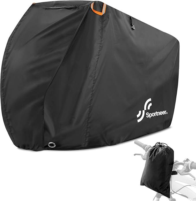 Sportneer Bike Cover: Waterproof Outdoor Bicycle Covers with Lock Hole & Storage Bag - Rain Sun UV Dust Wind Proof Bike Covers for Mountain Road Electric Bike