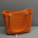 Gogo New EVA Beach Bag EVA Basket Hole Large Bag Beach Storage Bag Handbag Orange No.5