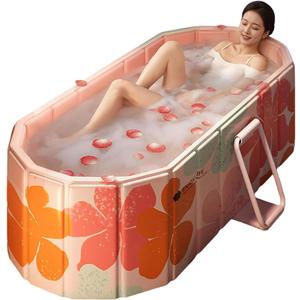 Foldable Bathtub for Adult Large 59'in Collapsible tub Portable Bathtub for Bathroom Folding SPA Tub for Shower Stall, Ideal for Small Spaces (Pink, XXL: 59"L x 33.8"W x 21.6"H) Foldable Bathtub for Adult Large 59'in Collapsible tub Portable Bathtub for Bathroom Folding SPA Tub for Shower Stall, Ideal for Small Spaces (Pink, XXL: 59"L x 33.8"W x 21.6"H)