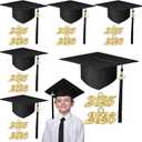 Coume 6 Sets Kindergarten Graduation Caps for Kids with 2025 2026 Tassel