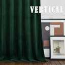 RYB HOME Green Velvet Curtains & Drapes - Half Blackout Thermal Insulating Soft Window Curtains for Bedroom Living Room Dining Sliding Glass Door, Hunter Green, 52" Width x 84" Length, 1 Pair
