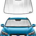 Pigenius Windshield Sun Shade for Subaru Crosstrek 2018-2023, Impreza 2017-2021 with Eyesight Driver Assist. Reflective Aluminum Film Front Window Sunshade - BLAZBLOCK