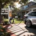 Portable EV Charger Level 2, 40Amp EV Charger for All SAE J1772 EVs, 9.6KW