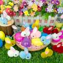Olixmlya 36 Pack Easter Egg Fillers Plush Bunny Toys, Easter Eggs Hunts Filling Easter Basket Stuffers Stress Relief Toys Classroom for Kids Toddler Teens Boys Girls Easter Party Favor