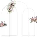 Wedding Arch, Metal Arch Backdrop Stand, Balloon Arch Stand Wedding Frame for Ceremony Decoration (White, 7.2FT, 6.6FT, 6FT Arch Backdrop)