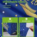 Pureegg Graduation Decorations 2026 Spandex Tablecloth 6ft - 2 Pack, Class of 2026 Blue Fitted Stretch Rectangle Table Cover, Wrinkle-Free Tight Tablecloth for Graduation Party, Banquet