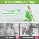 iPlay, iLearn Bouncy Pals Dinosaur Hopper Toy 2 Year Old Boy, Toddler Plush Bounce Animals, Ride on Bouncing Triceratops for Kids, Outdoor Hopping Horse Bouncer, Cool Birthday Gifts 3 4 5 6 Yr Girls