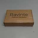 Ravinte 25 Pack Matte Black Kitchen Cabinet Square Knob Single Hole Cabinet Hardware for Dresser Drawer Pulls and Knobs