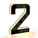 ISUNMEA 9 Inch Solar Lighted House Numbers for Outside, Light Up Waterproof LED Address Numbers Signs for Houses, Large Personalized Illuminated Exterior Modern House Numbers Light (2-Black, 9IN)