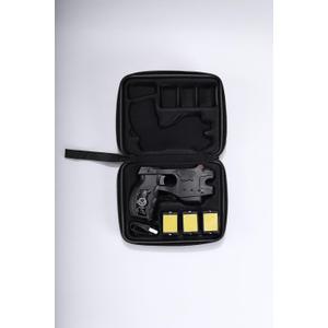 High Voltage Stun Gun Pistol - Rechargeable Handgun Style for Self Defense, Compact & Safety Lock