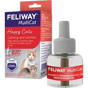 FELIWAY MultiCat 30 Day Cat Calming Refill for Pheromone Diffuser, 48ml - 1x 30 Day - Helps Reduce Conflicts and Signs of Tension in Multi-Cat Households