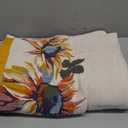 Boho Throw Blanket, 100% Cotton Ultra Soft Luxury Throw Rustic Quilt, 50"x60" Floral Bird Butterfly Farmhouse Decor Bed Blankets, All Season Rustic Reversible Bohemian Throw for Bed - Yellow