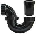 LESSO P Trap with Threaded Adapter Ring,1-1/2" Leak & Odor Proof Drain Kits for Bathroom/Kitchen/RV Sink Drain, ABS P Trap