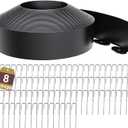 Landscape Edging Border 3 Inch Tall 75Ft with 90Pcs 8 Gauge Metal Spikes, Plastic Garden Edging Border Garden Fence Border Lawn Edging for Landscaping, Flower Bed, Tree Ring, Pathway