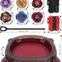 X Stadium Starter Kit - with 6 X Tops, 2 Launchers & Arena for Battle, Ultimate Competitive Spin Top Battle Set, Gift for Kids, Boys, Girls Ages 6+