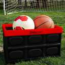 GREENMADE InstaCrate Collapsible Storage Container, 12 gal, Red/Black